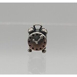 Pandora Sterling Silver Alarm Clock Bead  Charm #790449 Retired